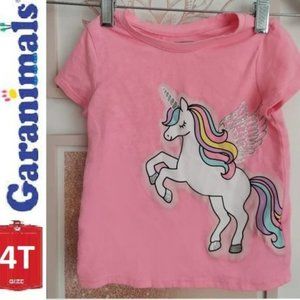 🎁 10/$25- 4T Unicorn t-shirt, pink, Garanimals